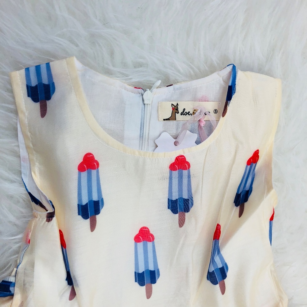 GIRLS POPSICLE SUMMER DRESS SIZE 3 AND 5 - Picture 2 of 4